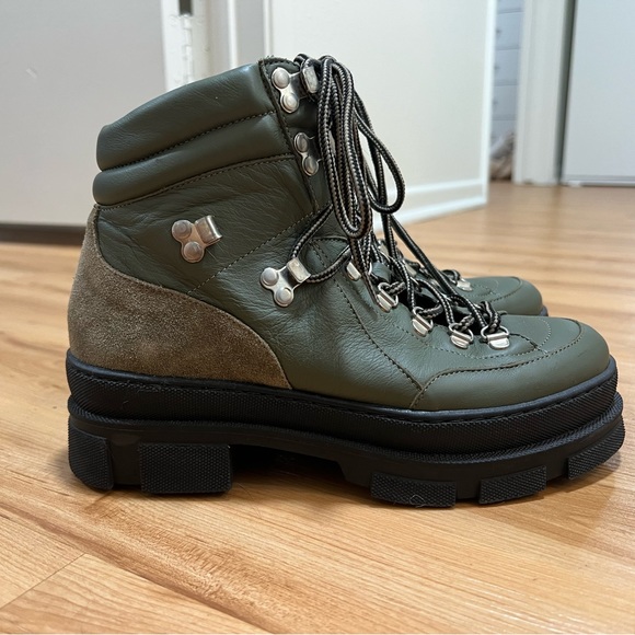 Selected Femme boots in khaki - Picture 4 of 7